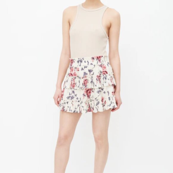 LoveShackFancy Dresses & Skirts - NEW LoveShackFancy Ruffle Mini Skirt in Multi Floral